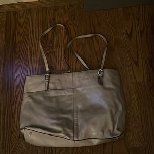 HOBO The Original grey leather shoulder back